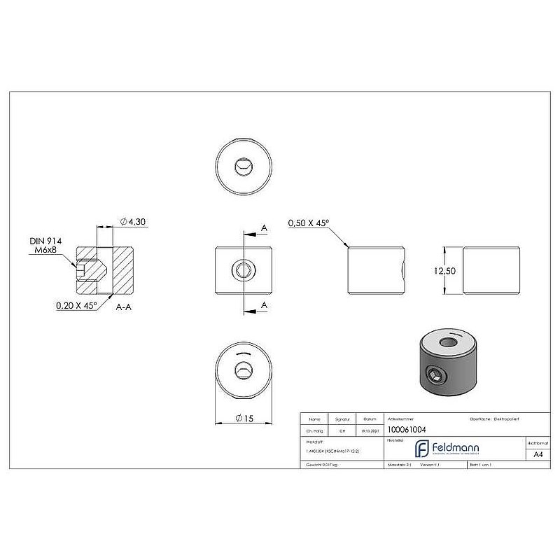 Serre-câble pour câble 2-4mm, V4A