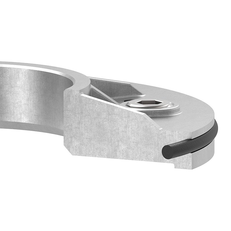Ankerplatte, Ø 123,5x8mm für 48,3mm Rohr, roh, V2A