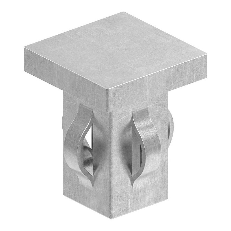 Stahleinschlagkappe, für Quadratrohr 25x25mm