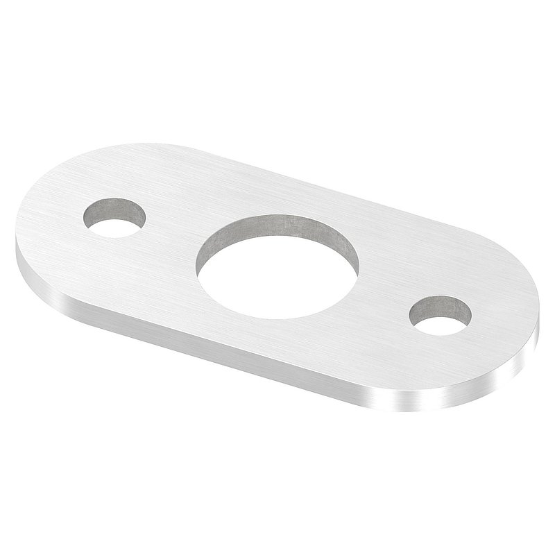 Anchor plate, 115x55x6mm, with longitudinal grinding, AISI304