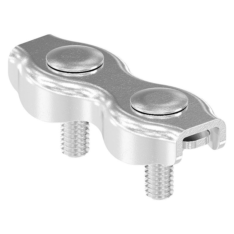 Duplexklemmen für Seil 3mm, V4A