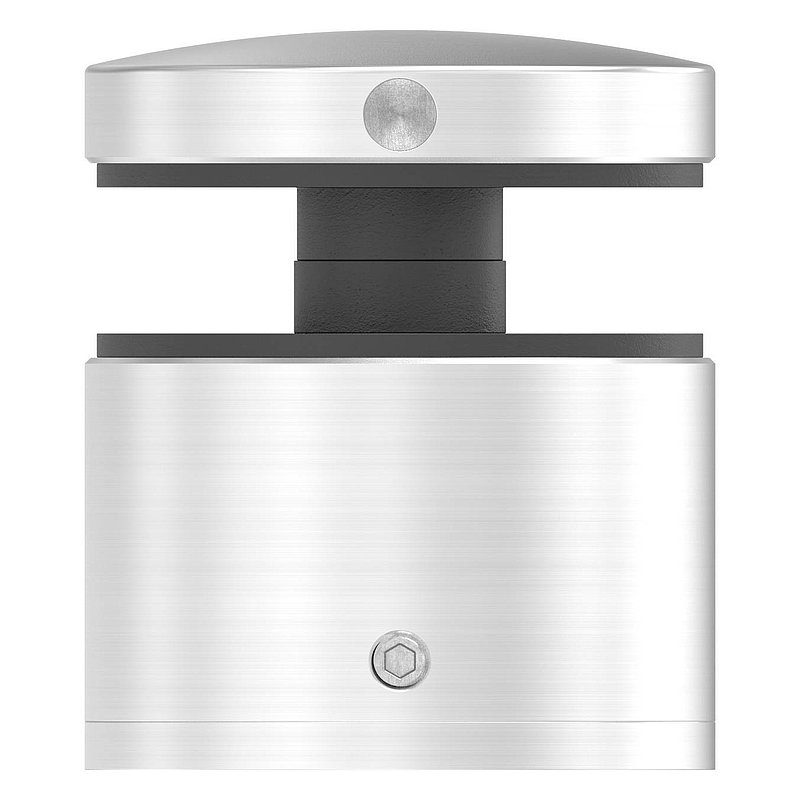 Glaspunkthalter 52mm, flach, verstellbar, V2A