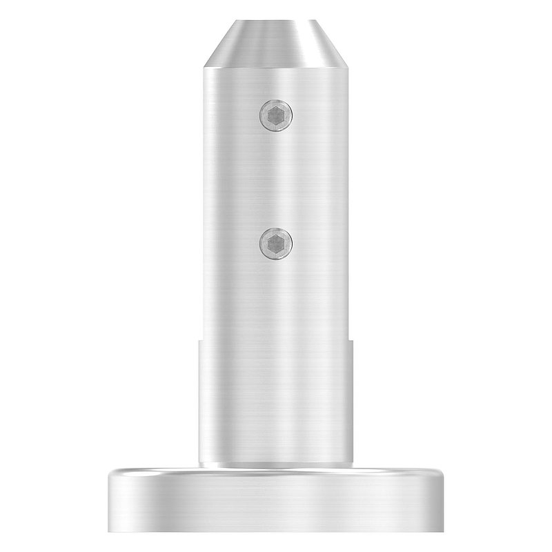 Pince à verre fixées au sol arrondie, pour verre ép. 12 - 12,76mm, V4A