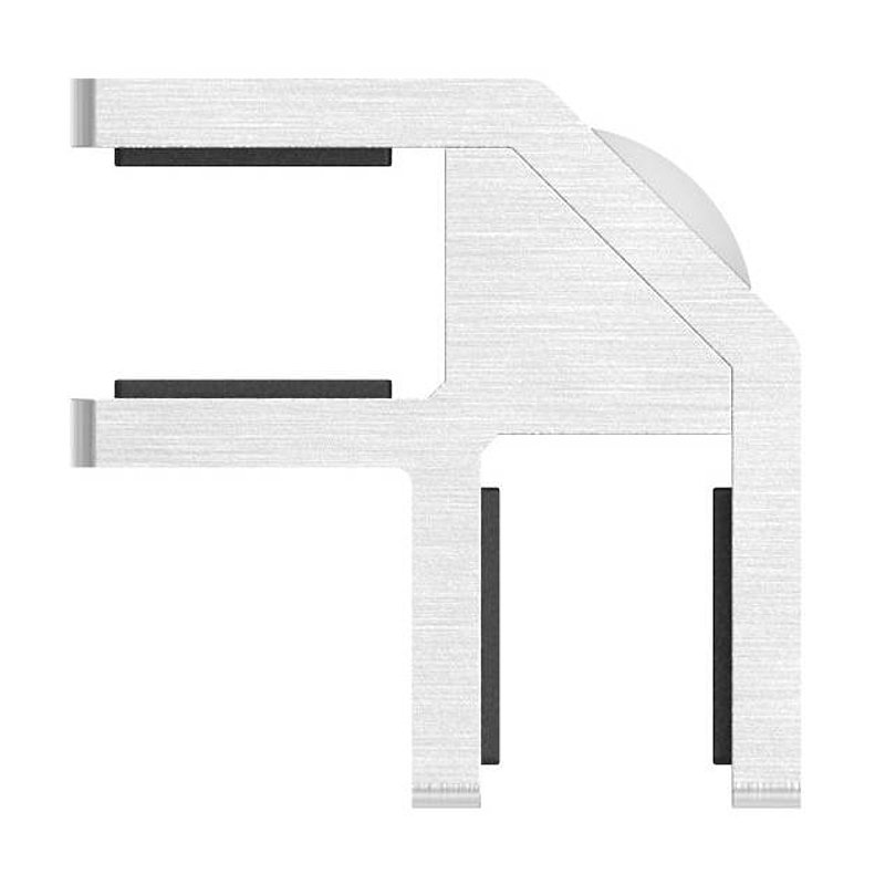 90° Glasausrichter für Ganzglasgeländer, für Glas 12,76 - 13,52mm