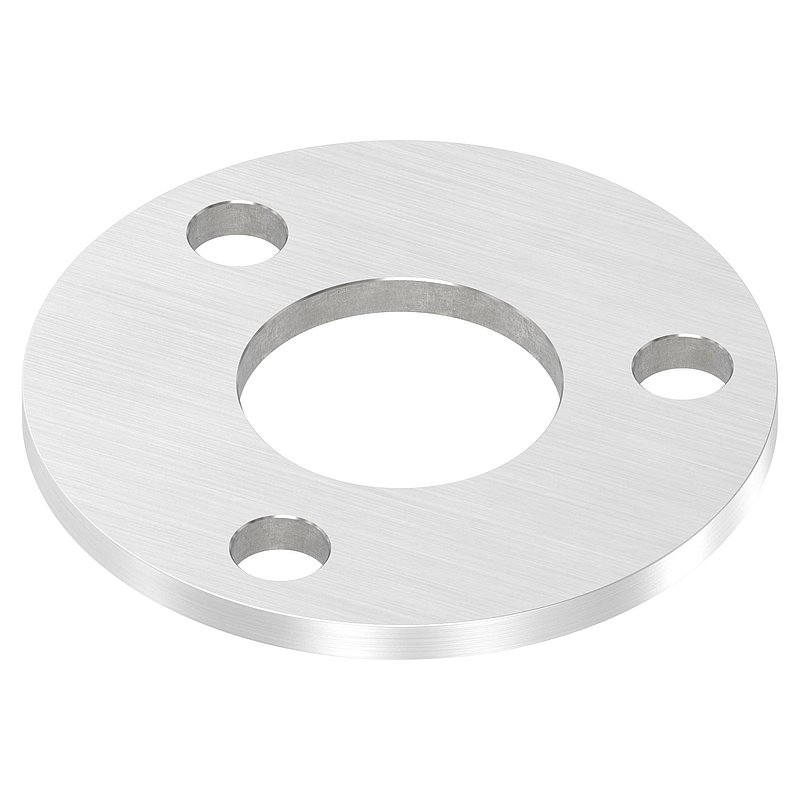 Anchor plate Ø 100x6mm, with longitudinal grinding, AISI304