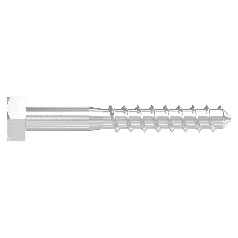 Sechskant-Holzschraube 10x60, DIN 571, V2A