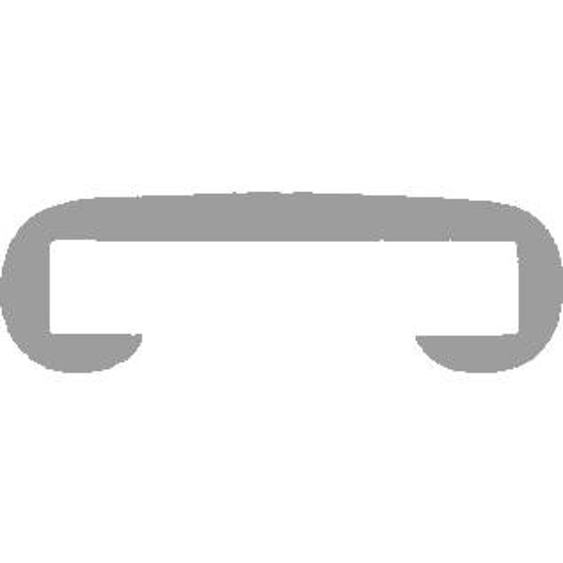 Kunststoffhandlauf für 40x8mm, weißaluminium