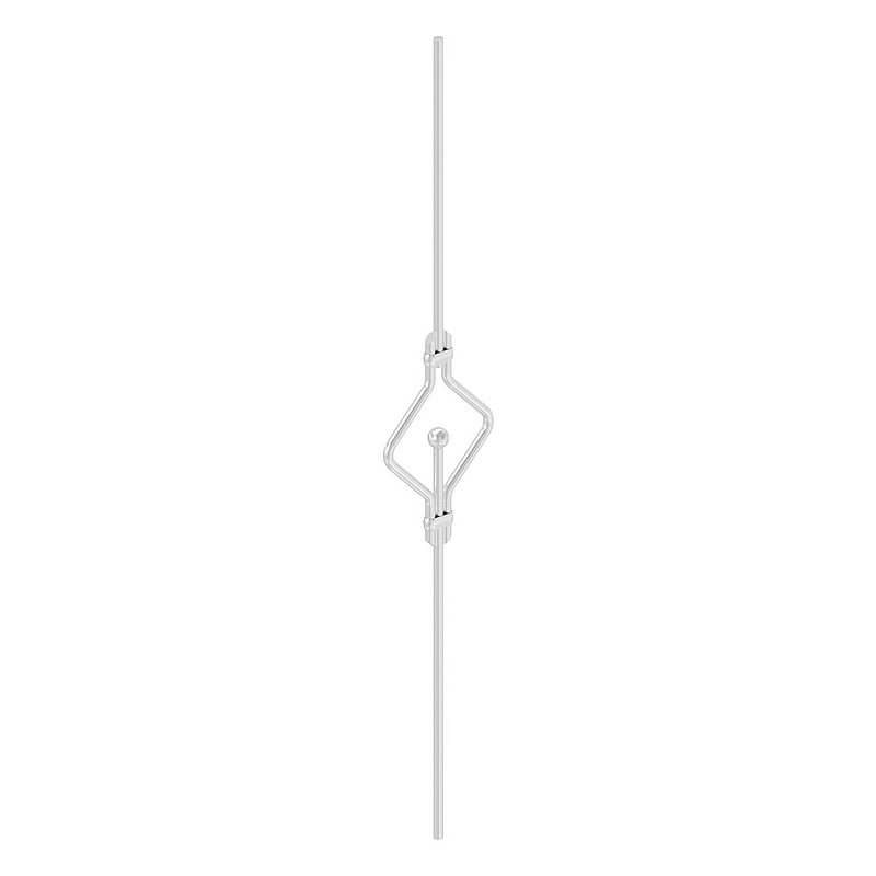 Decorative rod made of Ø 12mm, double, H: 1000mm, AISI304