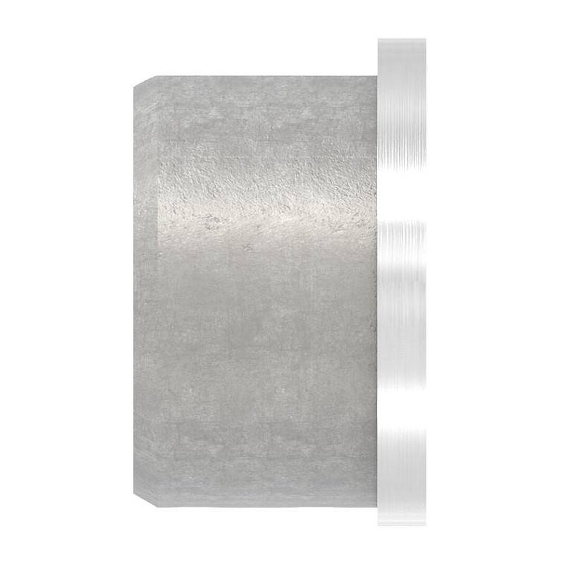 Endkappe, flach, für Oval-Nutrohr, V2A