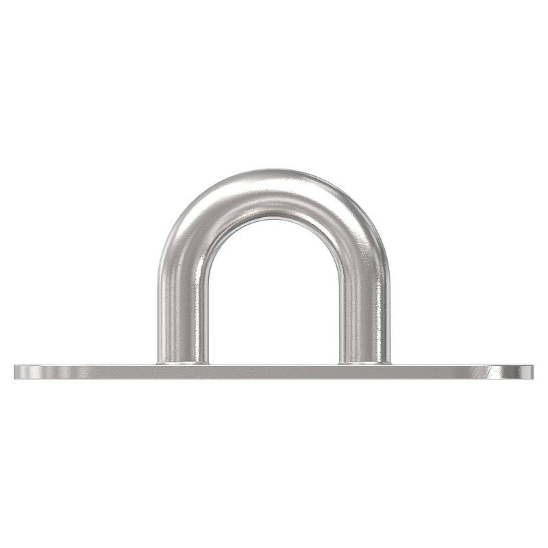 Oeillet de fixation avec plaque ovale V4A