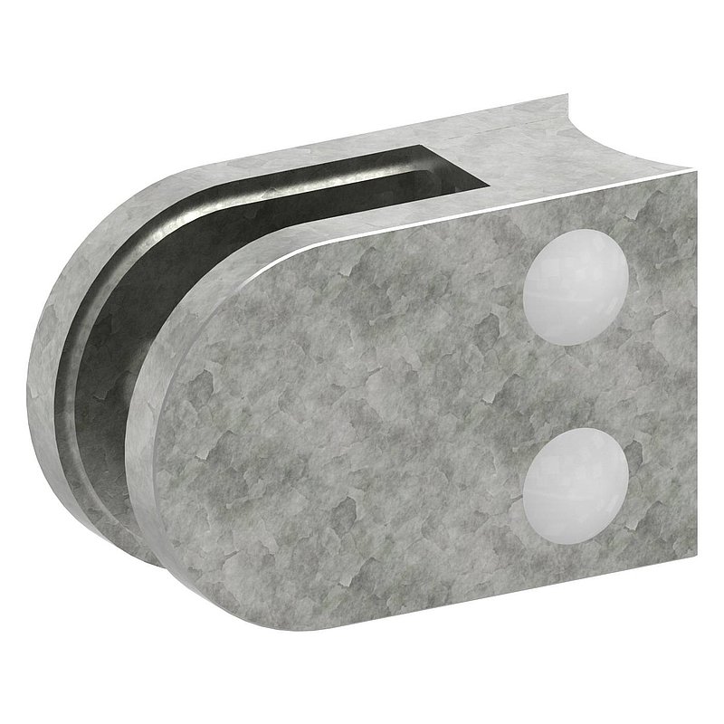 Glasklemme Mod. 32, Anschluss: 42,4mm, Zink roh