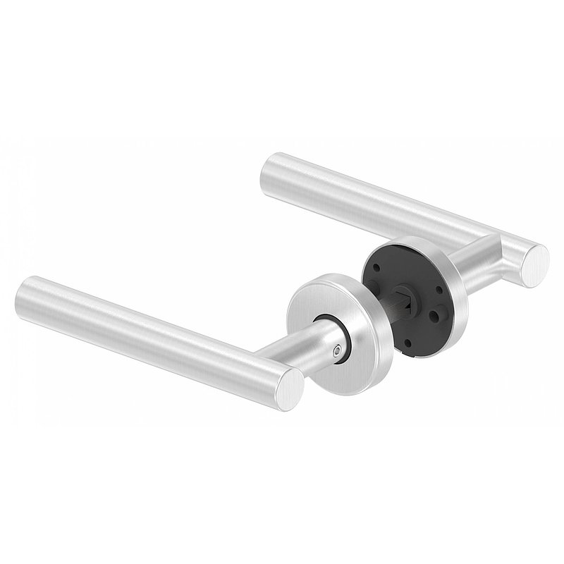 Pair of lever handles, rotatable, AISI304