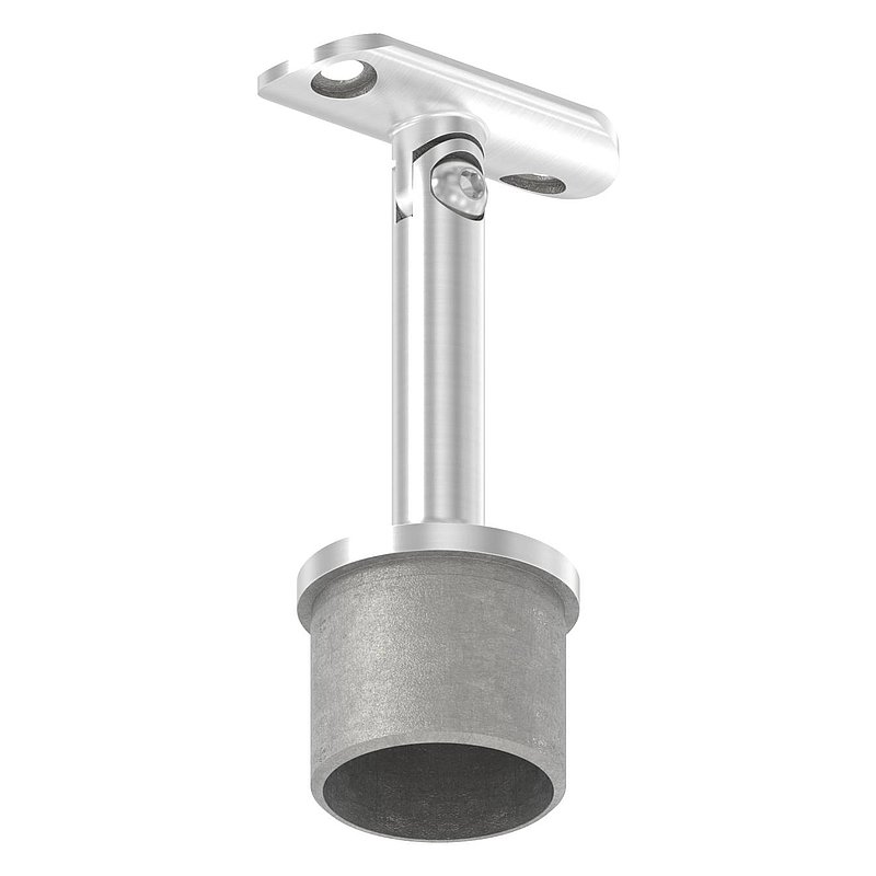 Rohrabschlussstopfen mit Gelenk und Platte, für 42,4x2,0mm, V2A