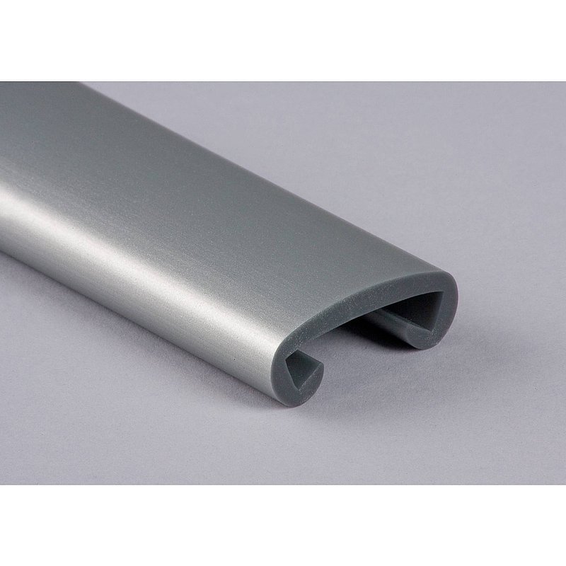 Kunststoffhandlauf für 40x8mm, weißaluminium