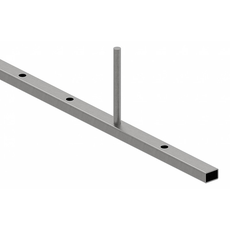 Rechteckrohr 30x20x2mm, gelocht, L: 3000mm