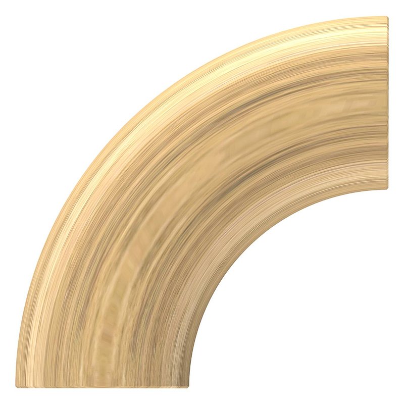 90° Bogen für Holzhandlauf Eiche, Ø 42,4mm