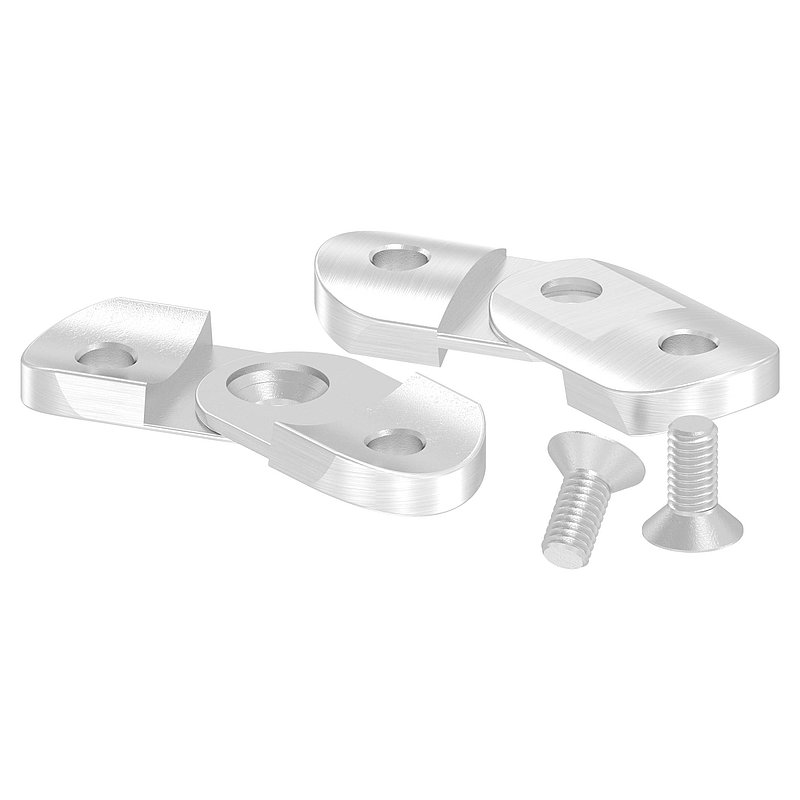 Handlaufanschlussplatte verstellbar, 42,4mm, V4A