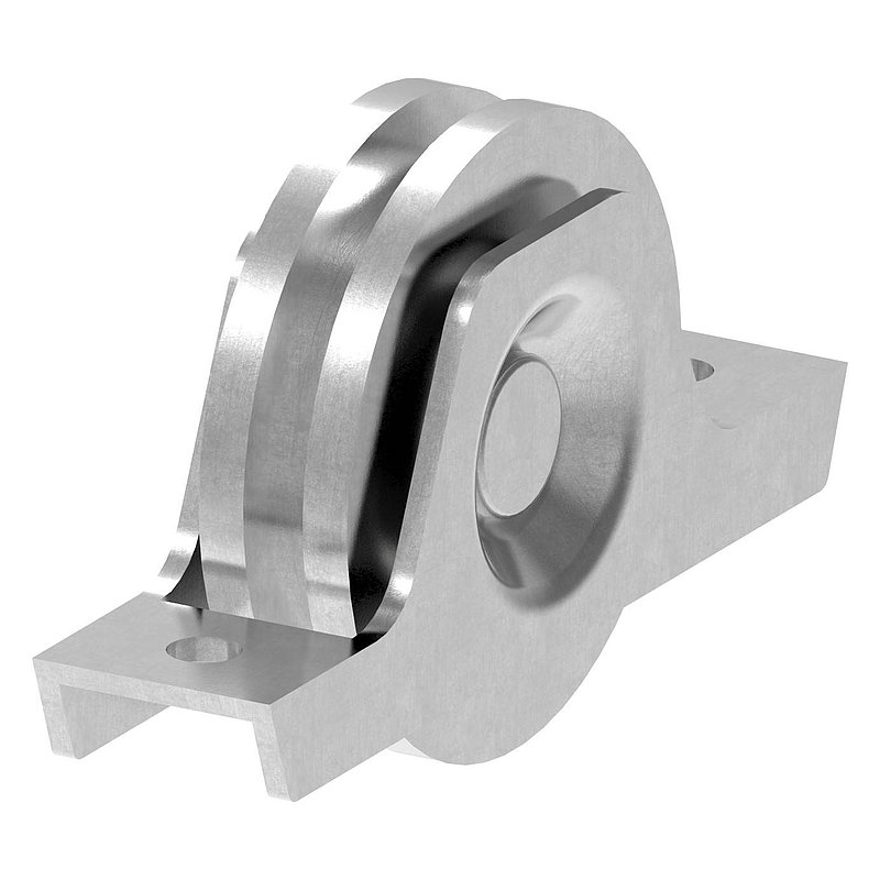 Galet pour porte coulissante avec rainure en U