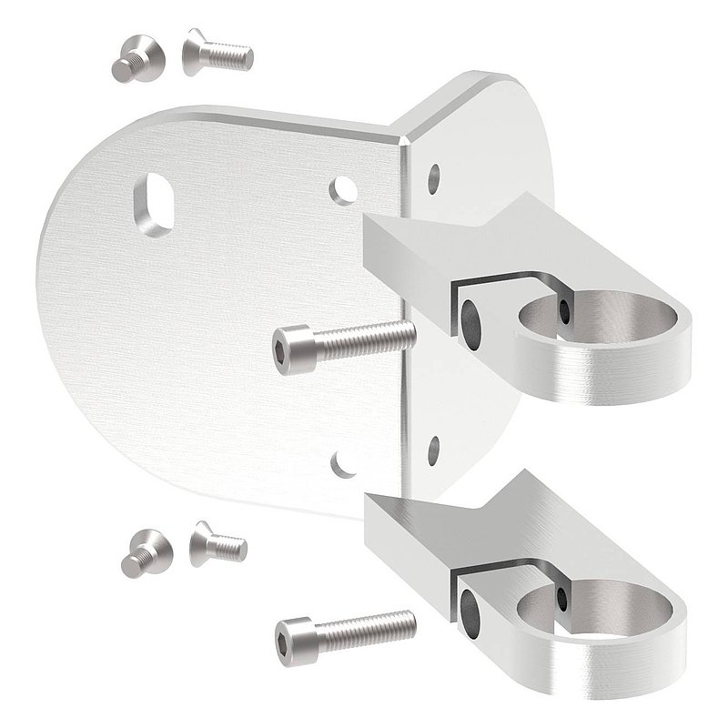 Fixation murale 90° pour coin extérieur, V2A