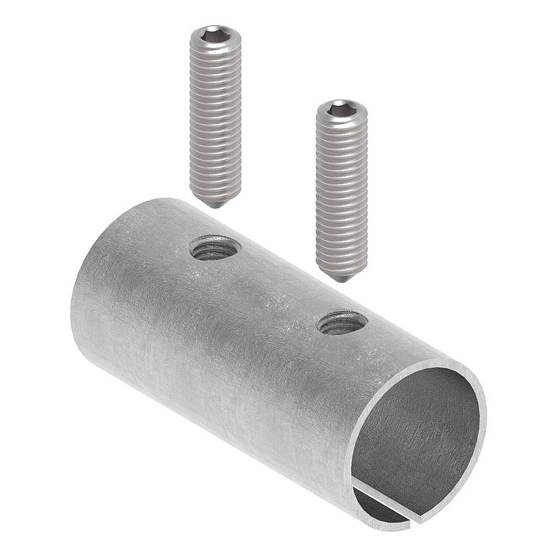Connecting sleeve for tube 33.7x2.5mm, AISI304