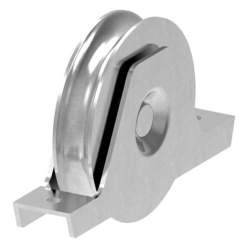 Schiebetorrolle mit Rundrille