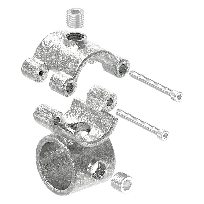 Kreuzverbinder aufklappbar, für Rohr Ø 42,4mm