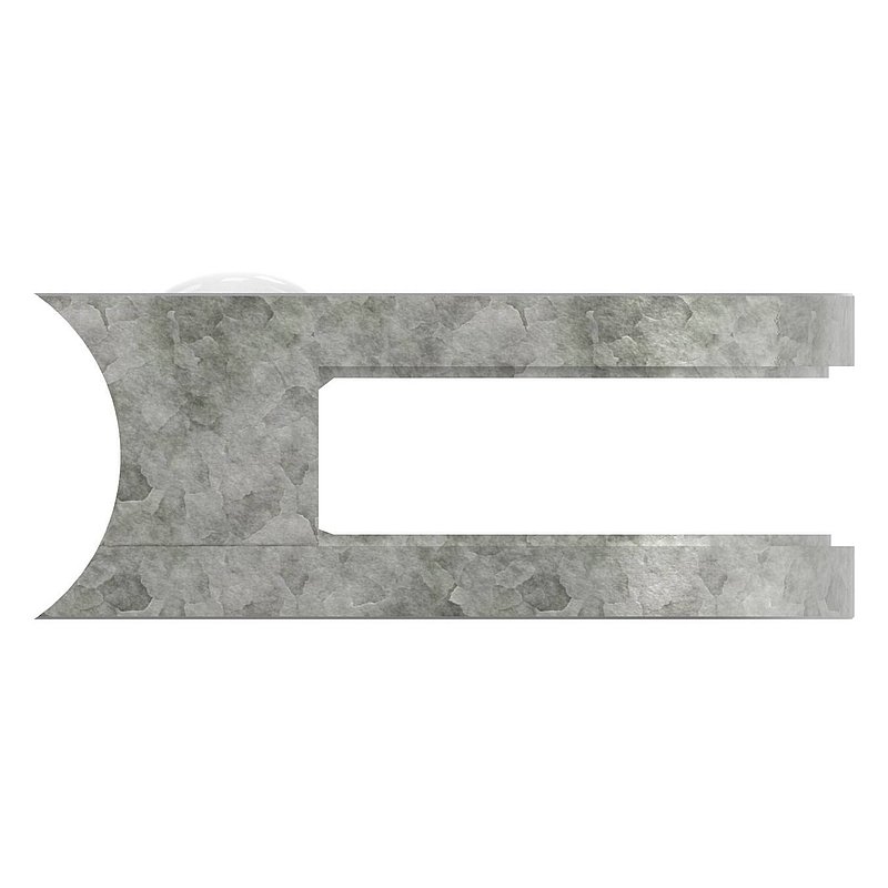 Pince à verre modèle 32, jonction: 33,7mm, zinc brut