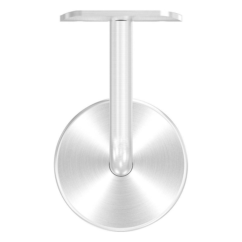 Handrail bracket with handrail connection plate and cover rosette (round plate and bracket welded),