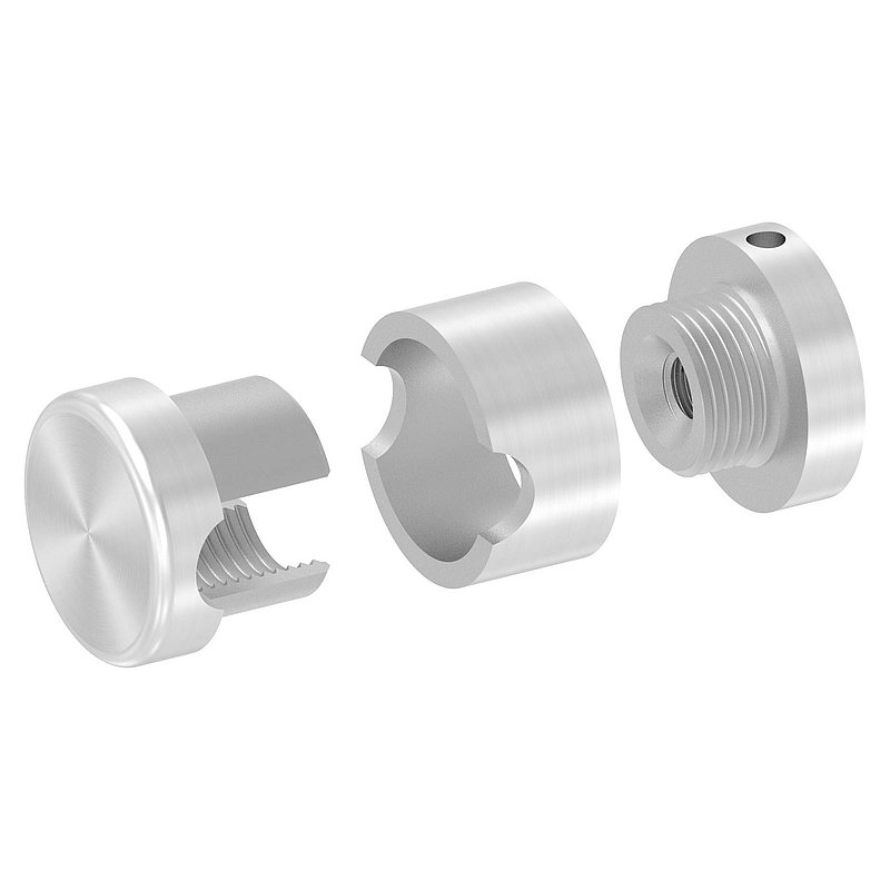 Brenk Grundhalter für Stäbe Ø 10mm, V2A