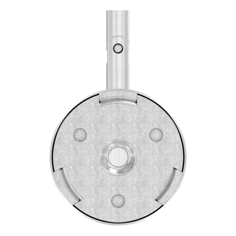 Handlaufhalter inkl. Cliprosette (Ronde und Bügel verschweißt), V2A