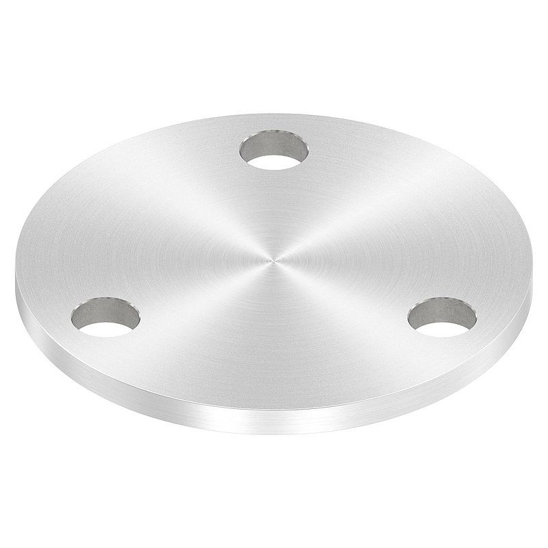 Ankerplatte Ø 100x6mm, mit Rundschliff, V2A