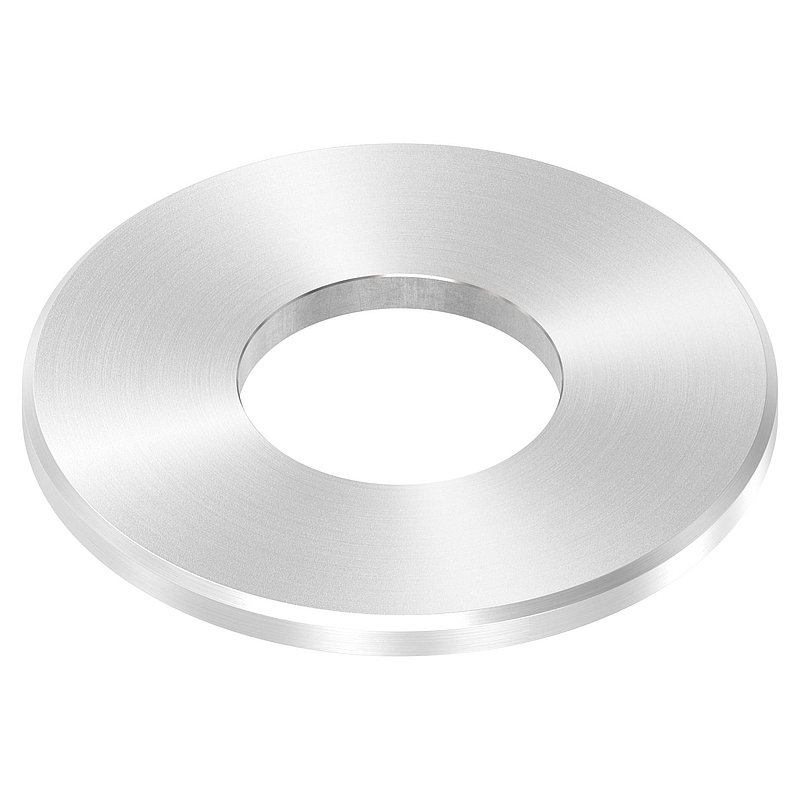 Anchor plate Ø 100x6mm, with bevelled edge and chamfer, AISI304