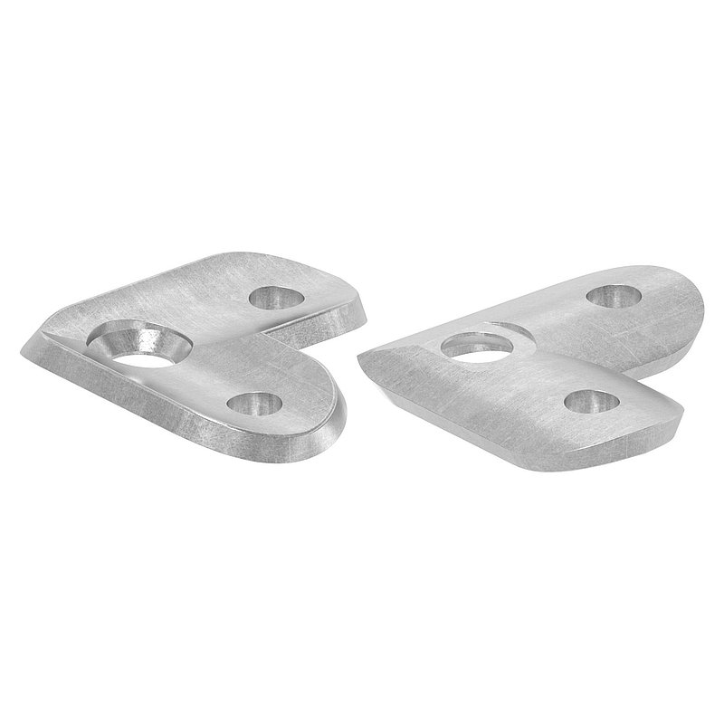 Handlaufanschlussplatte S235JR, Rohranschluss Ø 42,4mm, 90°