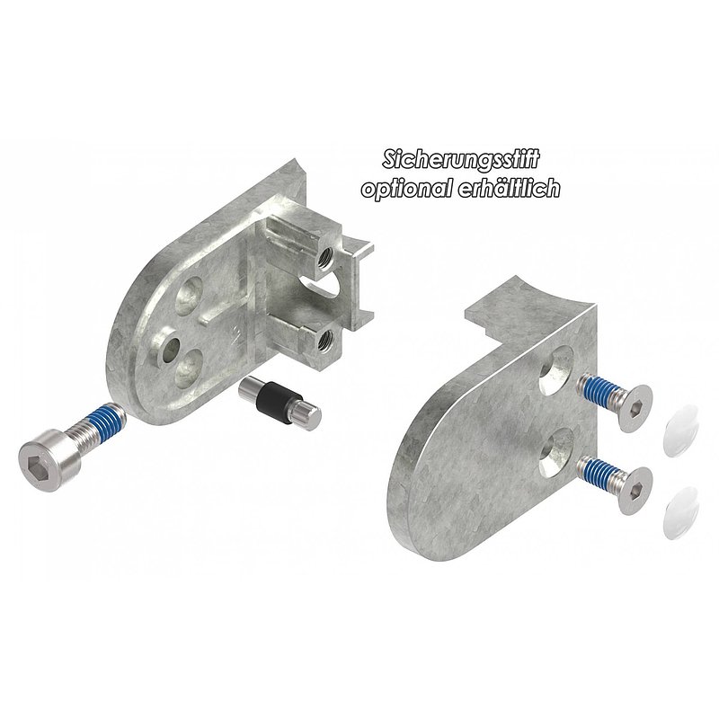 Glasklemme Mod. 32, Anschluss: 48,3mm, Zink roh