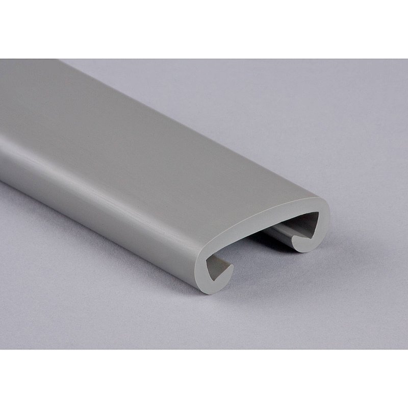 Kunststoffhandlauf für 40x8mm, verkehrsgrau