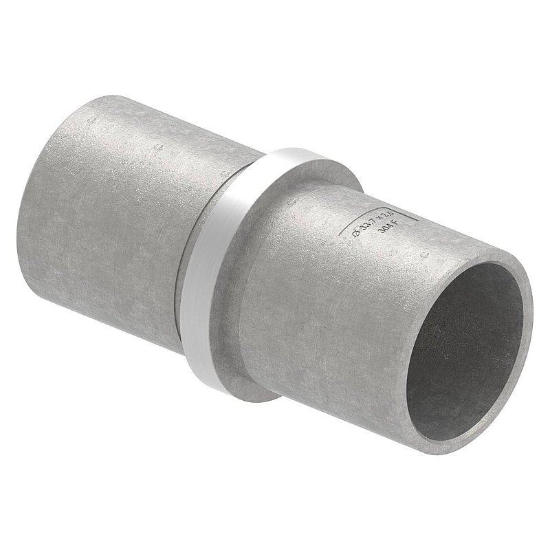 Verbindungsstück für Rohr 33,7x2,5mm, V2A