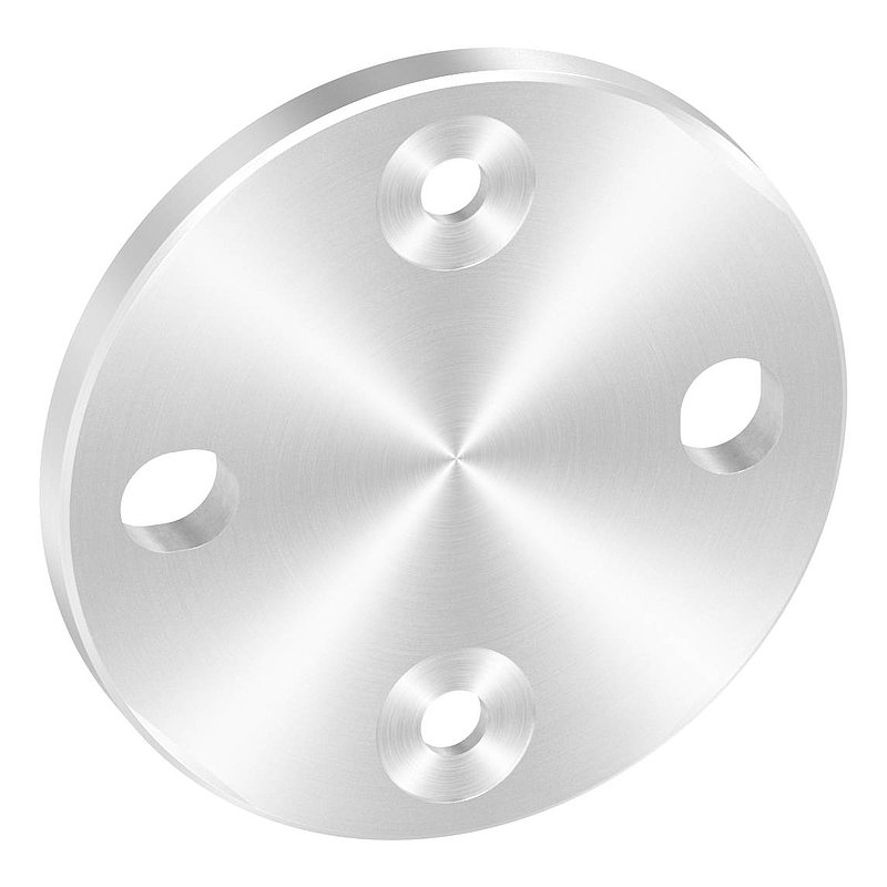Ankerplatte, 100x8mm mit Fase, für Distanzhülse, V2A