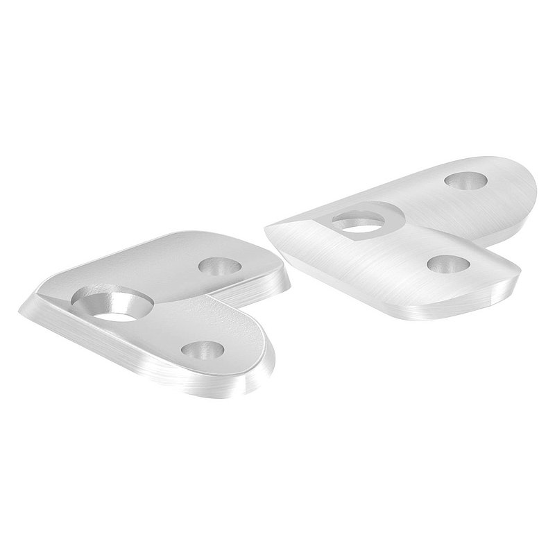 Handlaufanschlussplatte 90°, 42,4mm, V4A