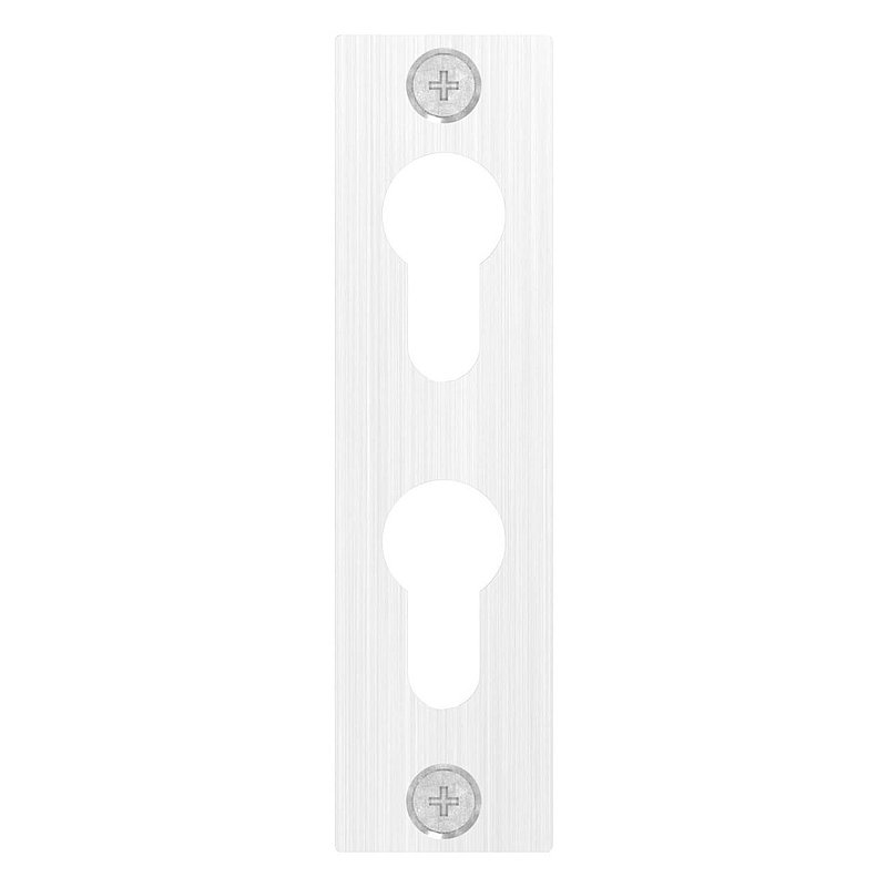 Zylinderrosette für zwei Profilzylinder, 32x120x6mm, V2A