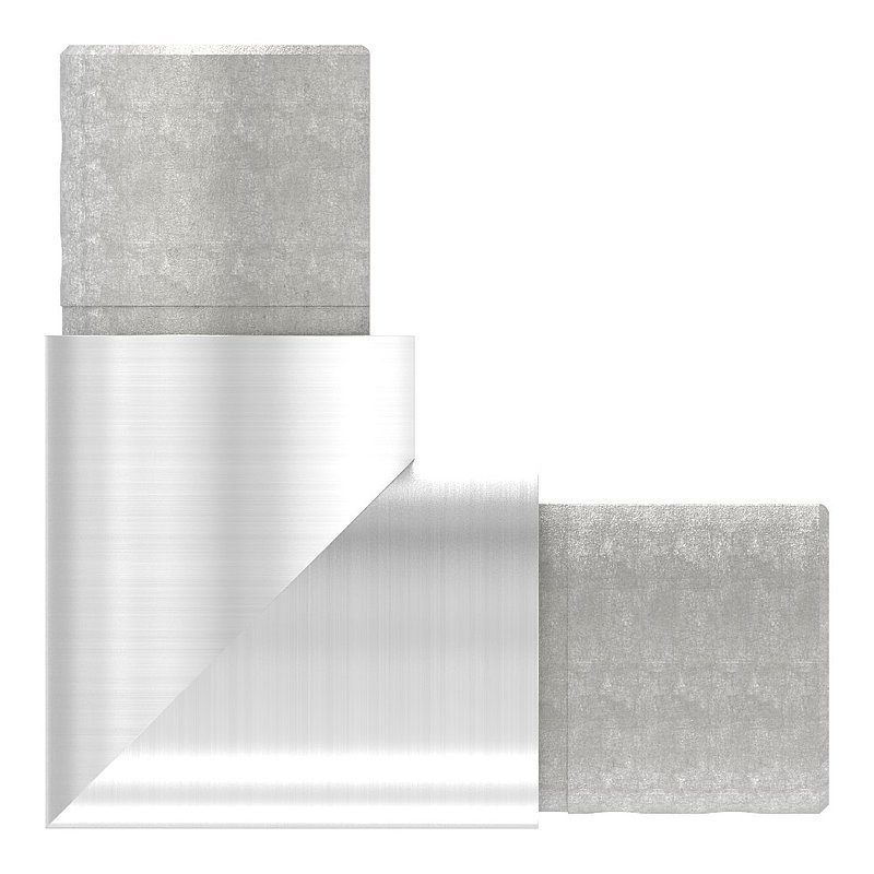 Eckbogen vertikal, für 42,4mm, V2A, Rahmenecke