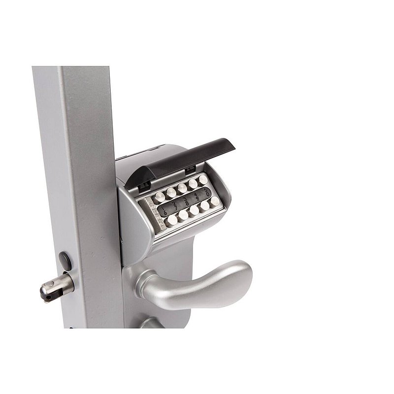 VINCI - Mechanisches Codeschloss LMKQV2, für Profilrohr 60 - 80mm, Farbe silber