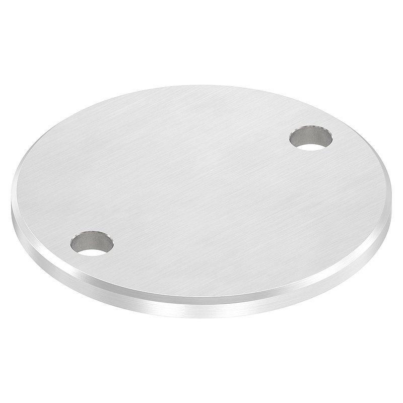 Ankerplatte Ø 100x6mm, mit Längsschliff und Fase, V2A