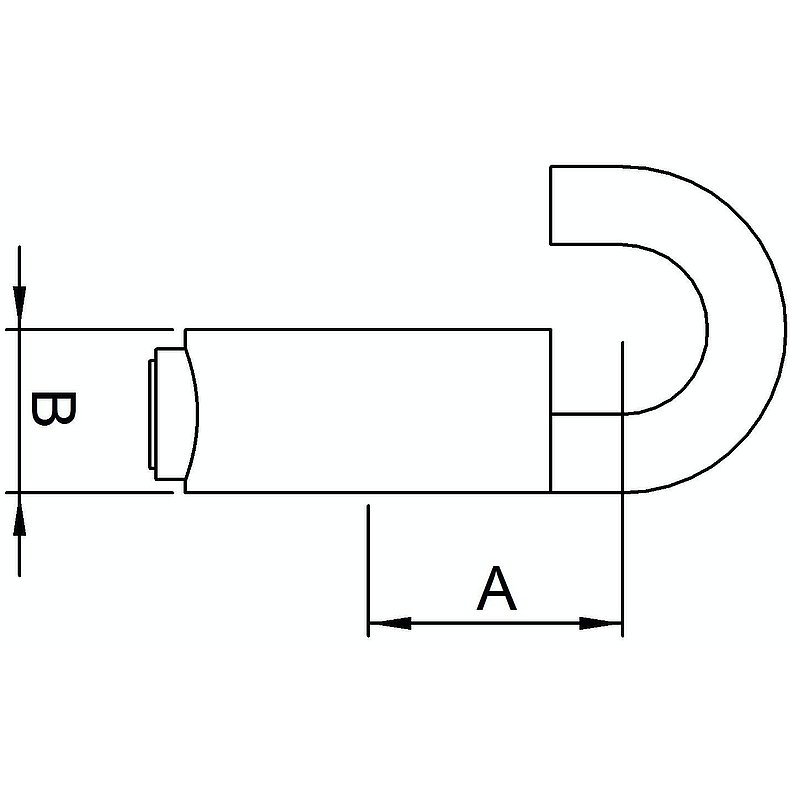 Stellring mit Haken, für Rohr Ø 33,7mm