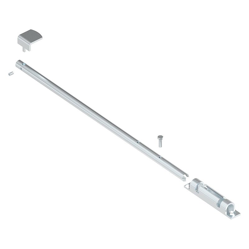 Bolt-on gate latch, L: 500mm, galvanised