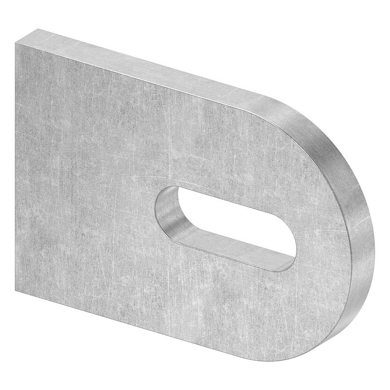 Anschweißlasche 60x40x6mm mit Langloch 9x25mm