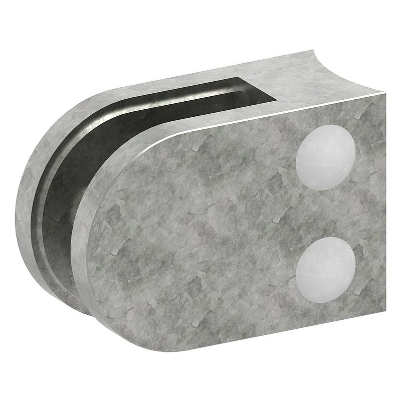 Glasklemme Mod. 32, Anschluss: 60,3mm, Zink roh