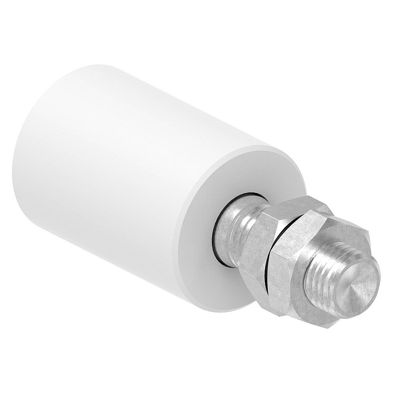 Führungsrolle Ø 40 x 60mm, Gewinde M16, V2A
