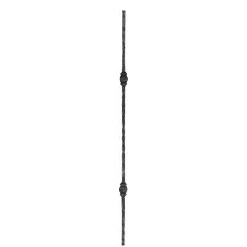Knubbelstab 13x13mm, gehämmert, H: 1000mm