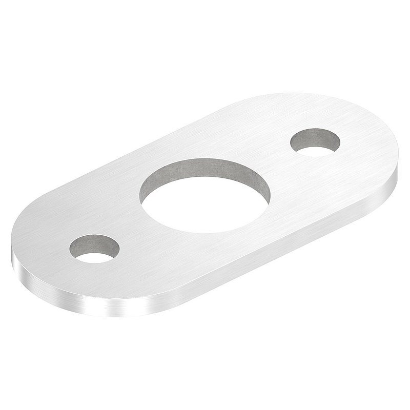 Anchor plate, 115x55x6mm, with longitudinal grinding, AISI304