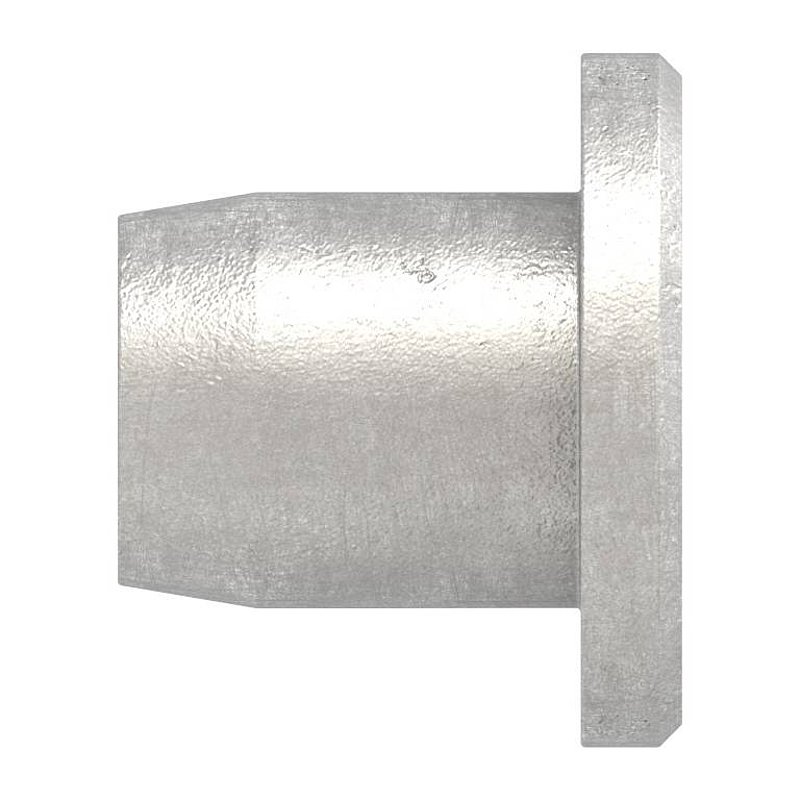 Sleeve nut with flat head and ISK, M6, AISI304
